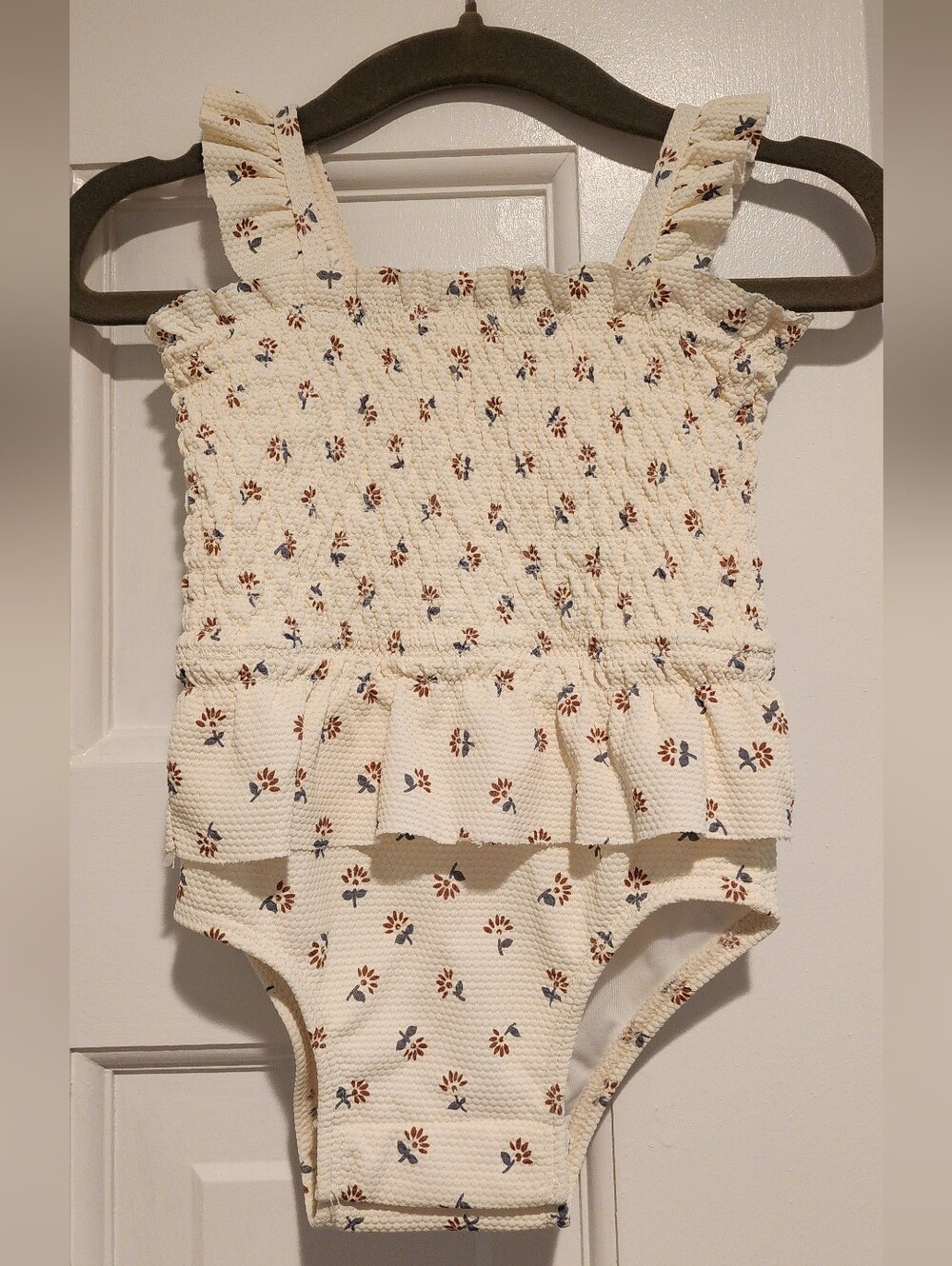 Quincy Mae Floral Smocked Swimsuit 12-18 Months